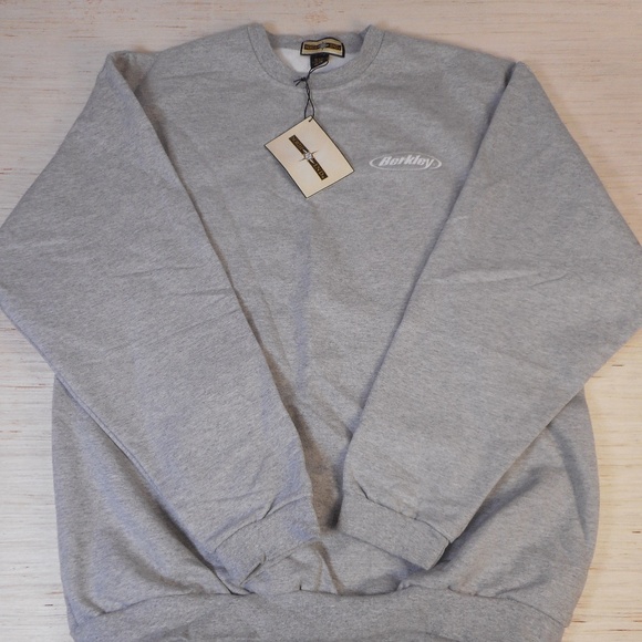 Berkley Fishing Logo Sweatshirt XL – North End Gray Crewneck NWT - Picture 1 of 4